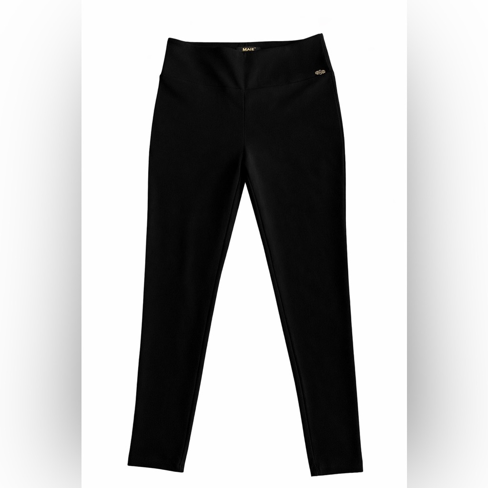 Black High Waisted Jeggings Slim Fit Stretch Pants Pull On Work Office Casual